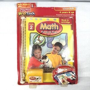 Fisher Price Power Touch Math Money & Time - Grade 2 - Book and Cartridge / New